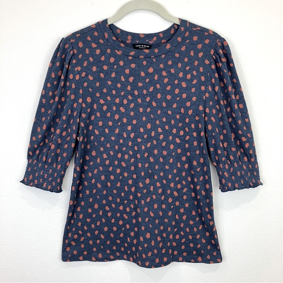 Lucky Brand Tops - Lucky Brand Puff Sleeve Cotton Knit Top